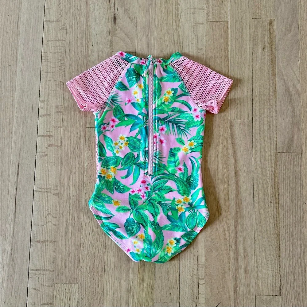 Cat & Jack Tropical Print Swimsuit, Size Small (6/6X) - Picture 4 of 7